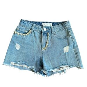 ban jars nwot distressed rhinestone embellished shorts size 1/24